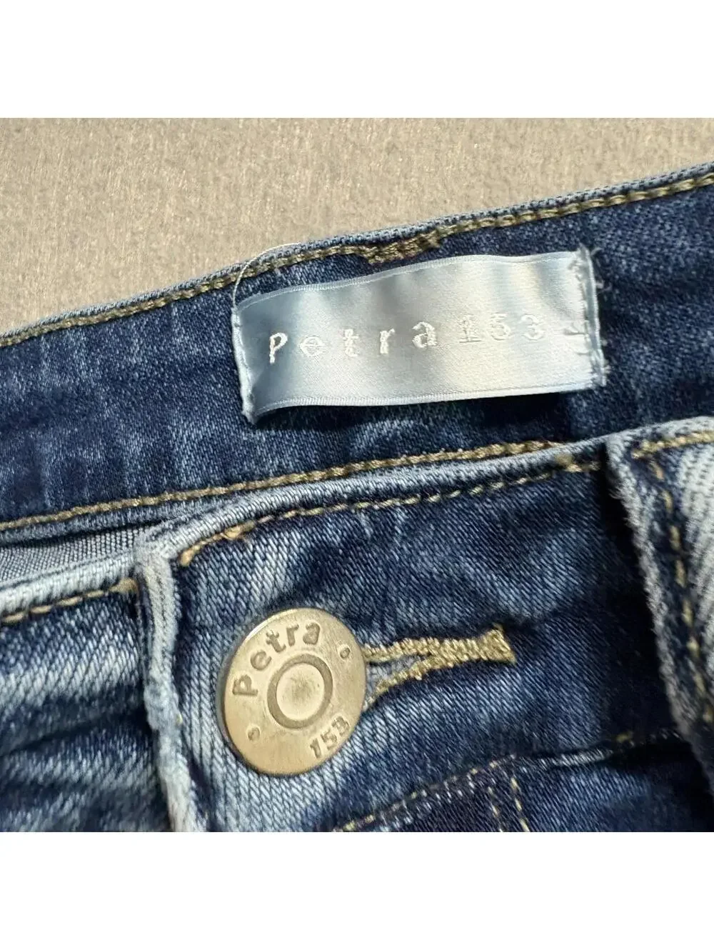 Petra 153 Distressed Flare Jeans Tag 3 Fits Like 26X28 Y2K Stretch Denim - Picture 6 of 10